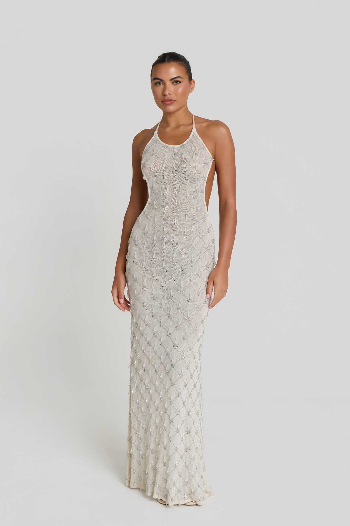 Alaia Embellished Maxi Dress
