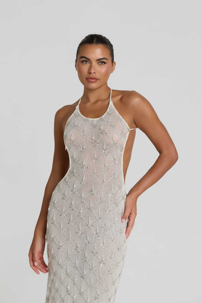 Alaia Embellished Maxi Dress