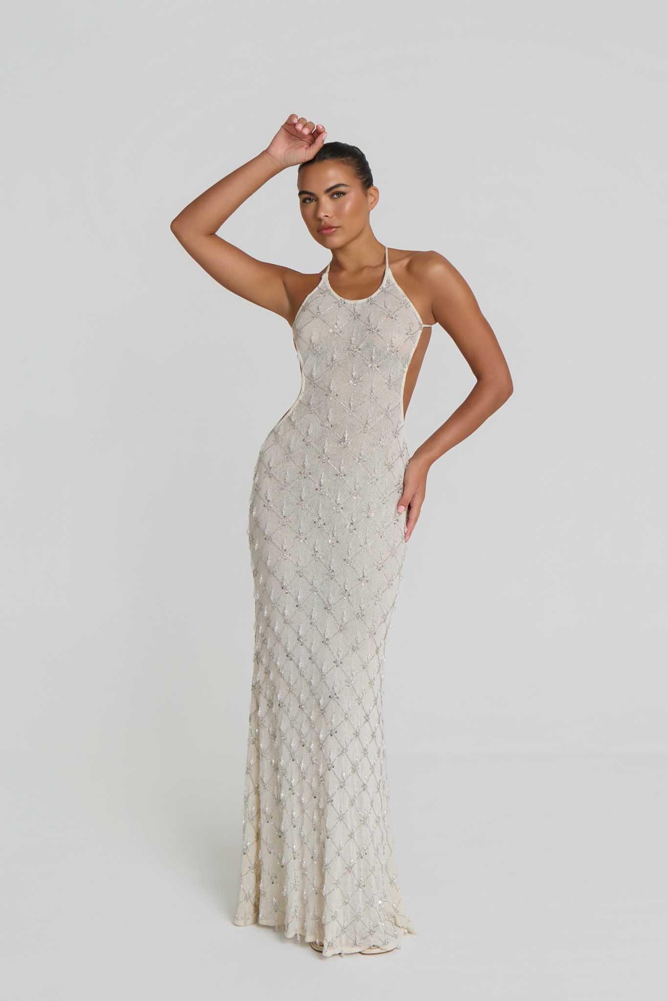 Alaia Embellished Maxi Dress (Pre Order)
