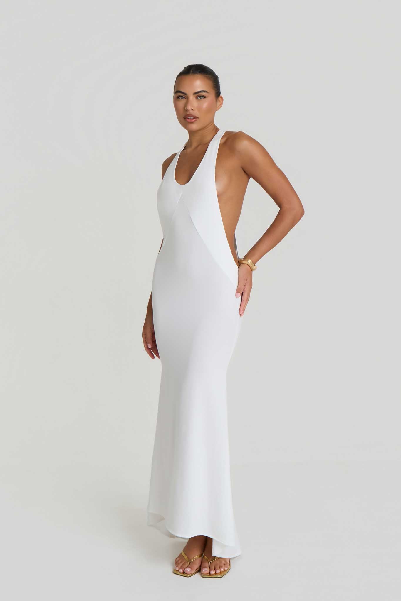 Alora White Maxi Dress (Pre Order)