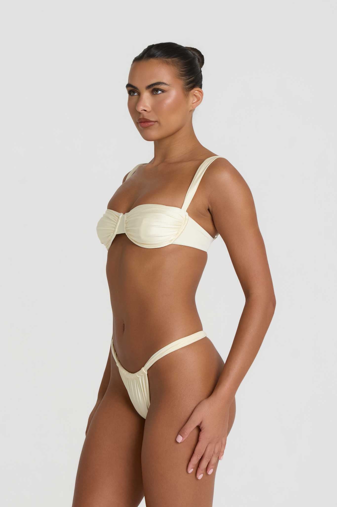 Cielo Ruched Bottoms - Vanilla