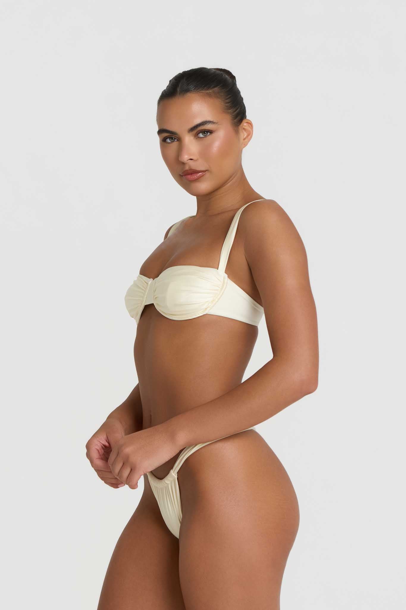 Cielo Ruched Top - Vanilla