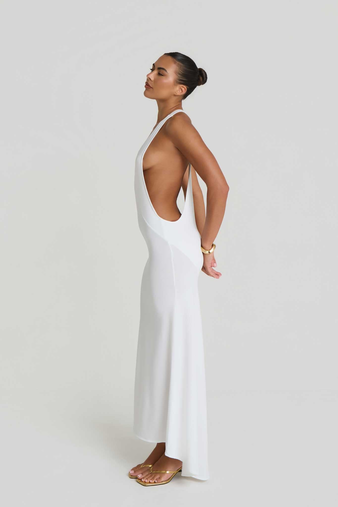 Alora White Maxi Dress (Pre Order)