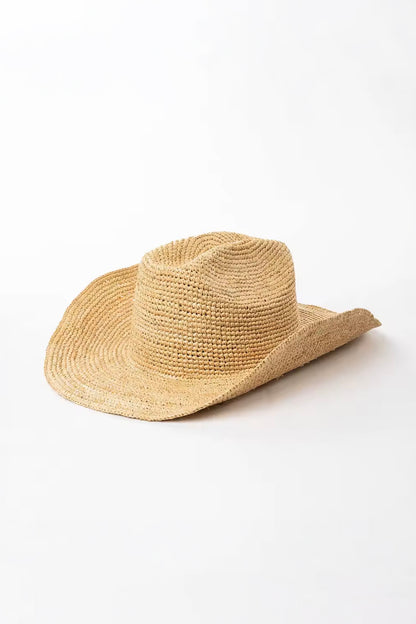 Raffia Cowboy Hat - Natural